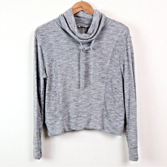 Athleta Size XS Coaster Luxe Cowl Neck Sweatshirt Soft Heather Gray - Picture 1 of 9